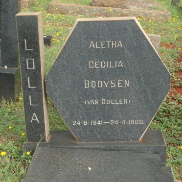BOOYSEN Aletha Cecilia nee VAN COLLER 1941-1968