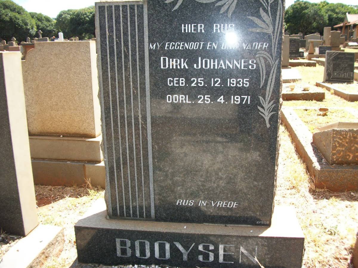 BOOYSEN Dirk Johannes 1935-1971