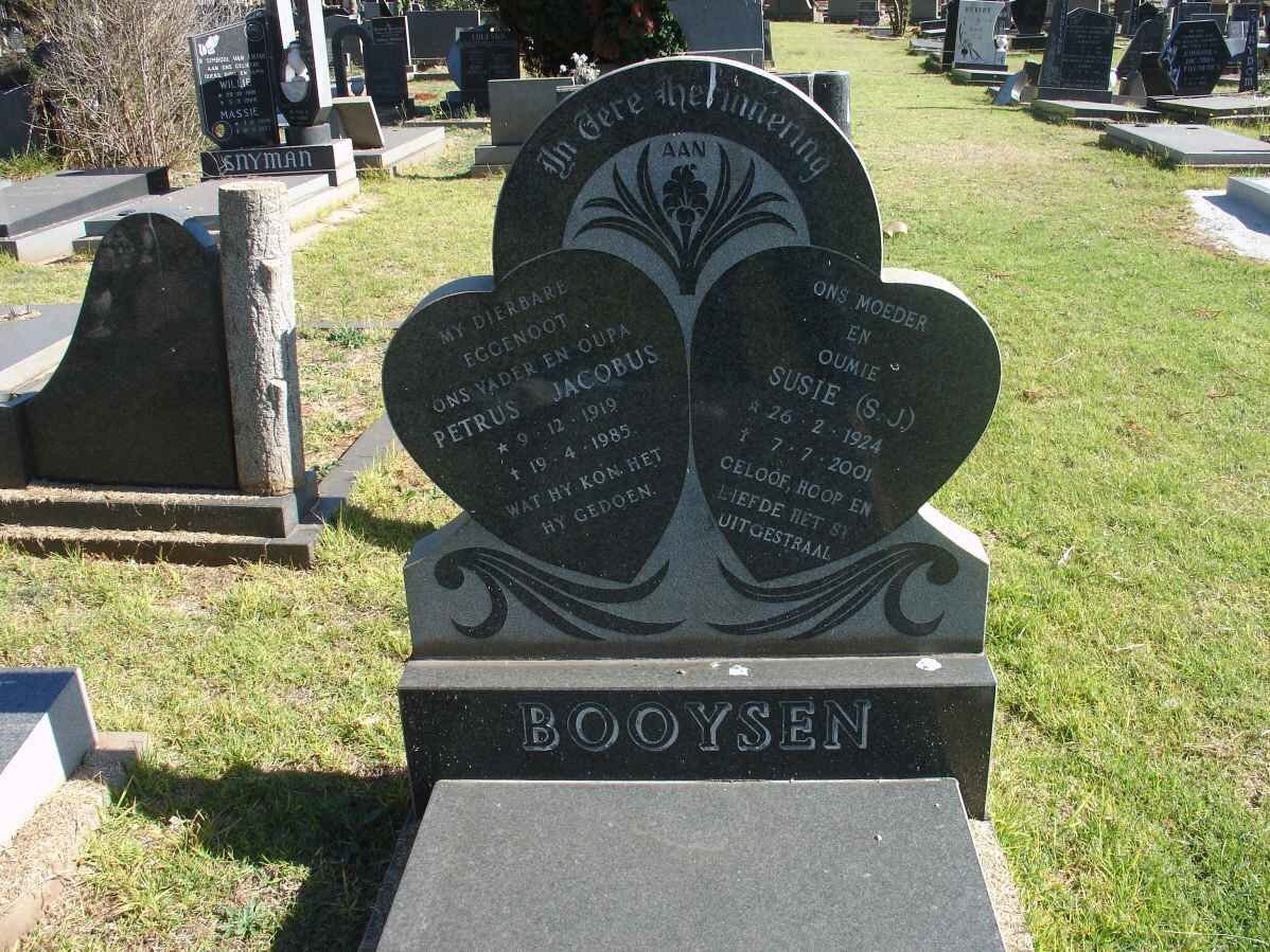 BOOYSEN Petrus Jacobus 1919-1985 &amp; S.J. 1924-2001