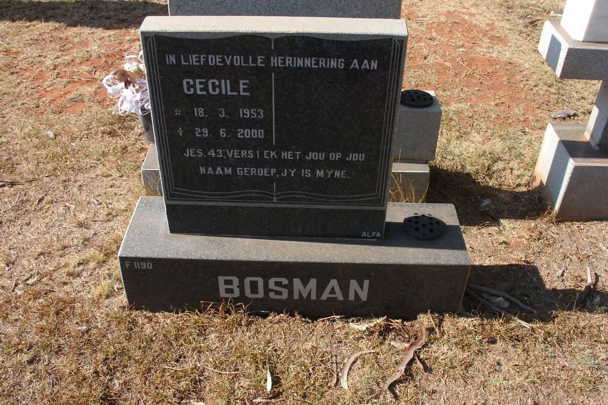 BOSMAN Cecile 1953-2000