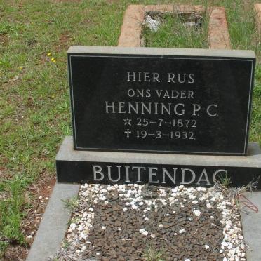 BUITENDAG Henning P.C. 1872-1932