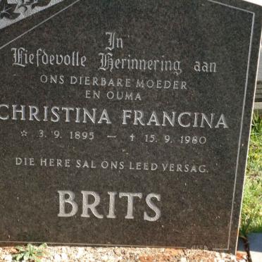 BRITS Christina Francina 1895-1980