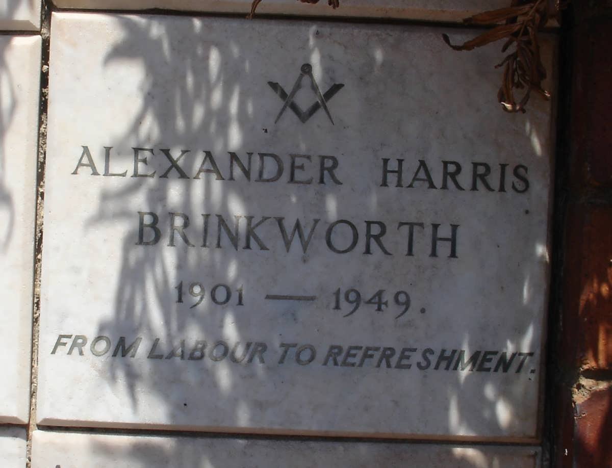 BRINKWORTH Alexander Harris 1901-1949