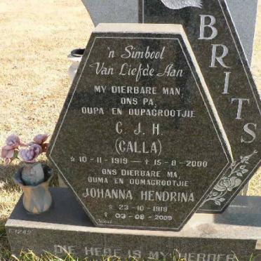 BRITS C.J.H. 1919-2000 &amp; Johanna Hendrina 1918-2009