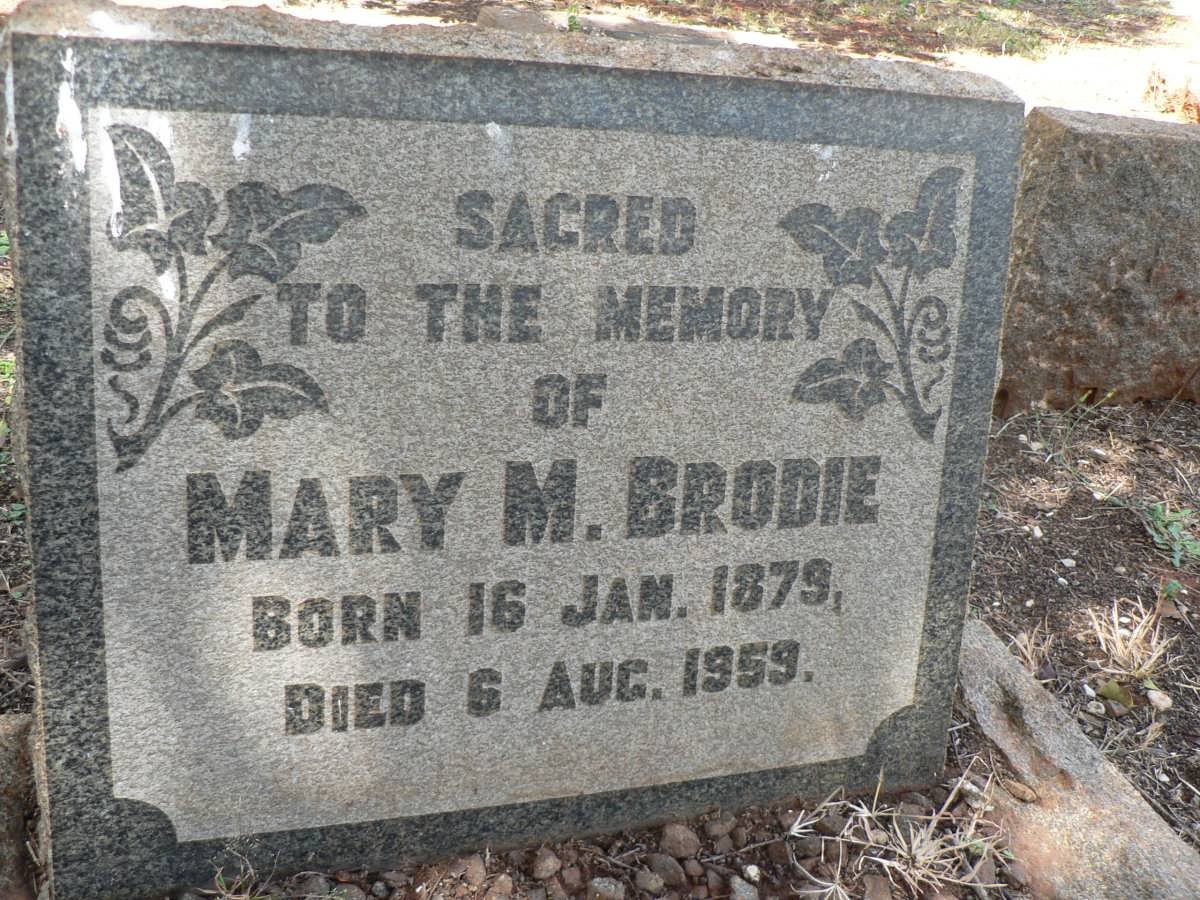BRODIE Mary M. 1879-1959