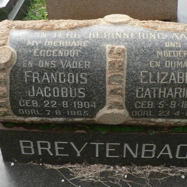 BREYTENBACH Francois Jacobus 1904-1965 &amp; Elizabeth Catharina 1909-1970
