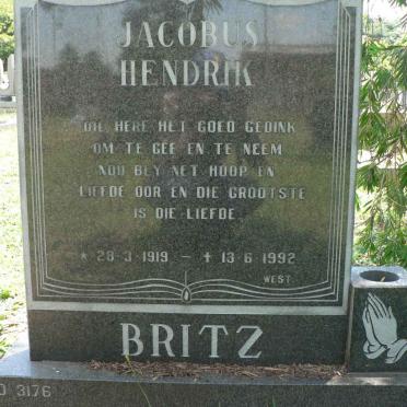 BRITZ Jacobus Hendrik 1919-1992