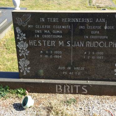 BRITS Jan Rudolph 1900-1987 &amp; Hester M.S. 1905-1984