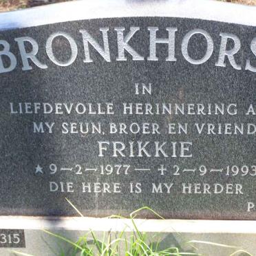 BRONKHORST Frikkie 1977-1993