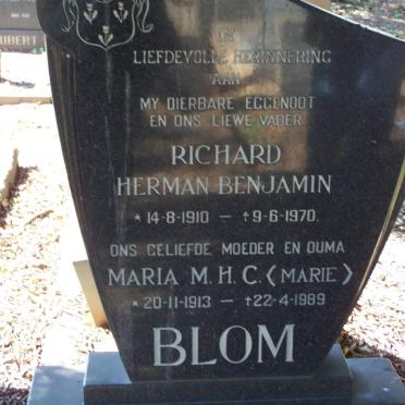 BLOM Richard Herman Benjamin 1910-1970 &amp; Maria M.H.C. 1913-1989