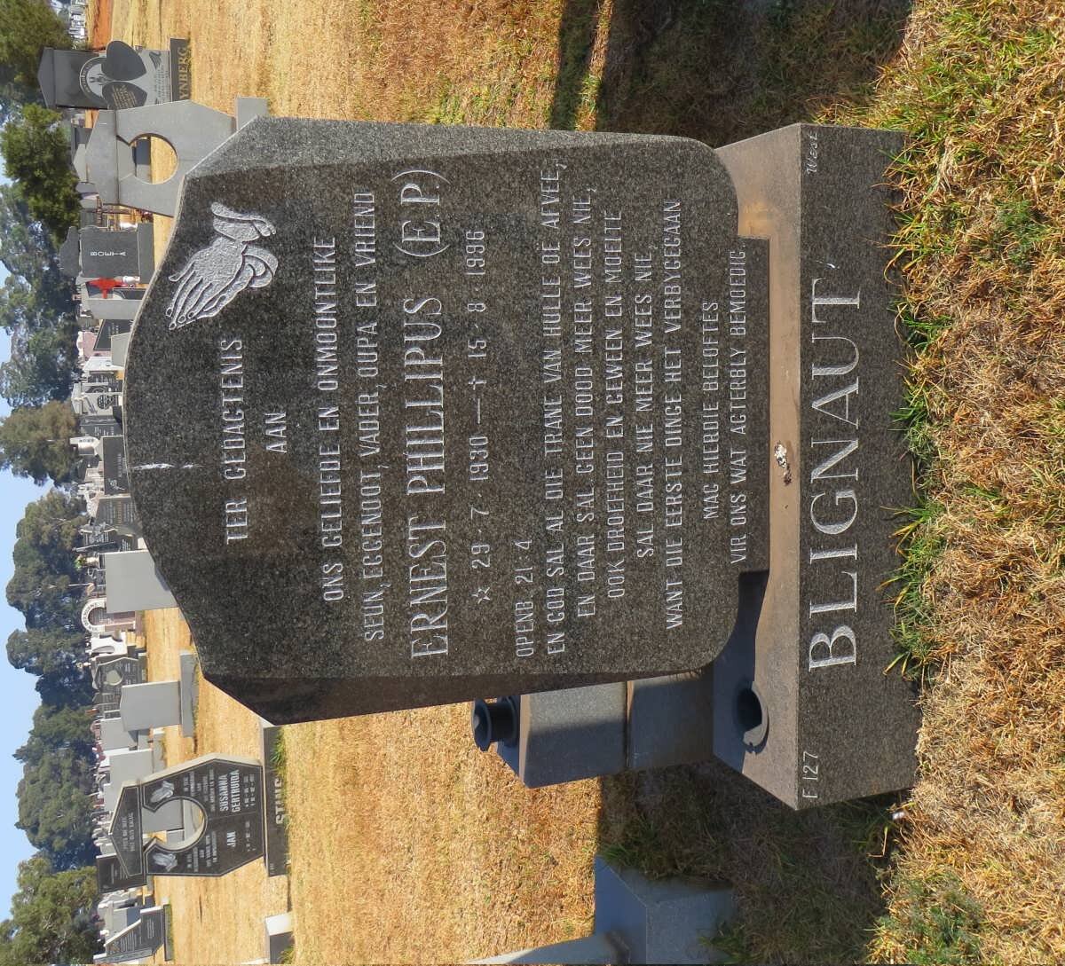 BLIGNAUT Ernest Phillipus 1930-1996