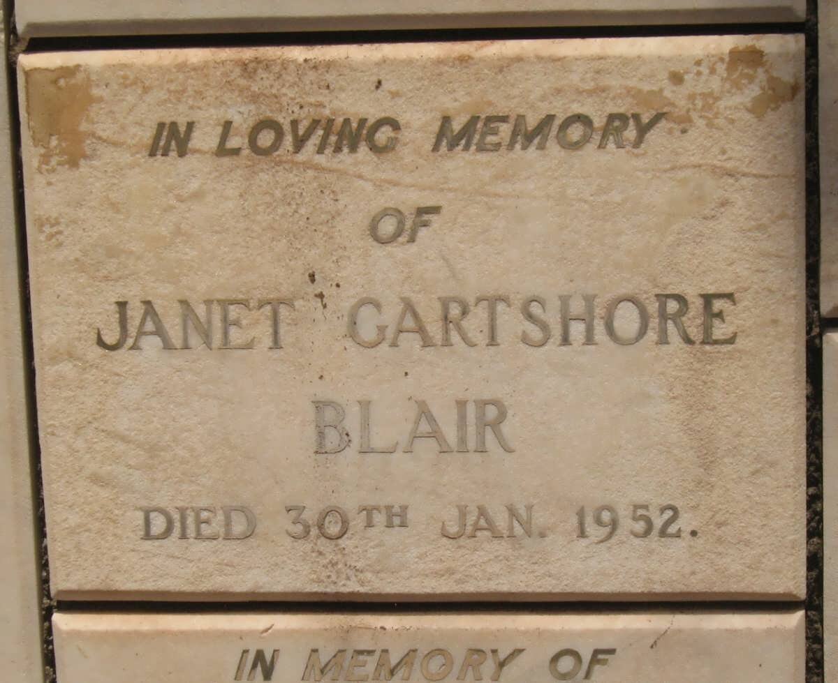 BLAIR Janet Cartshore -1952