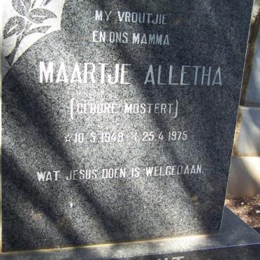 BLIGNAUT Maartje Alletha nee MOSTERT 1949-1975