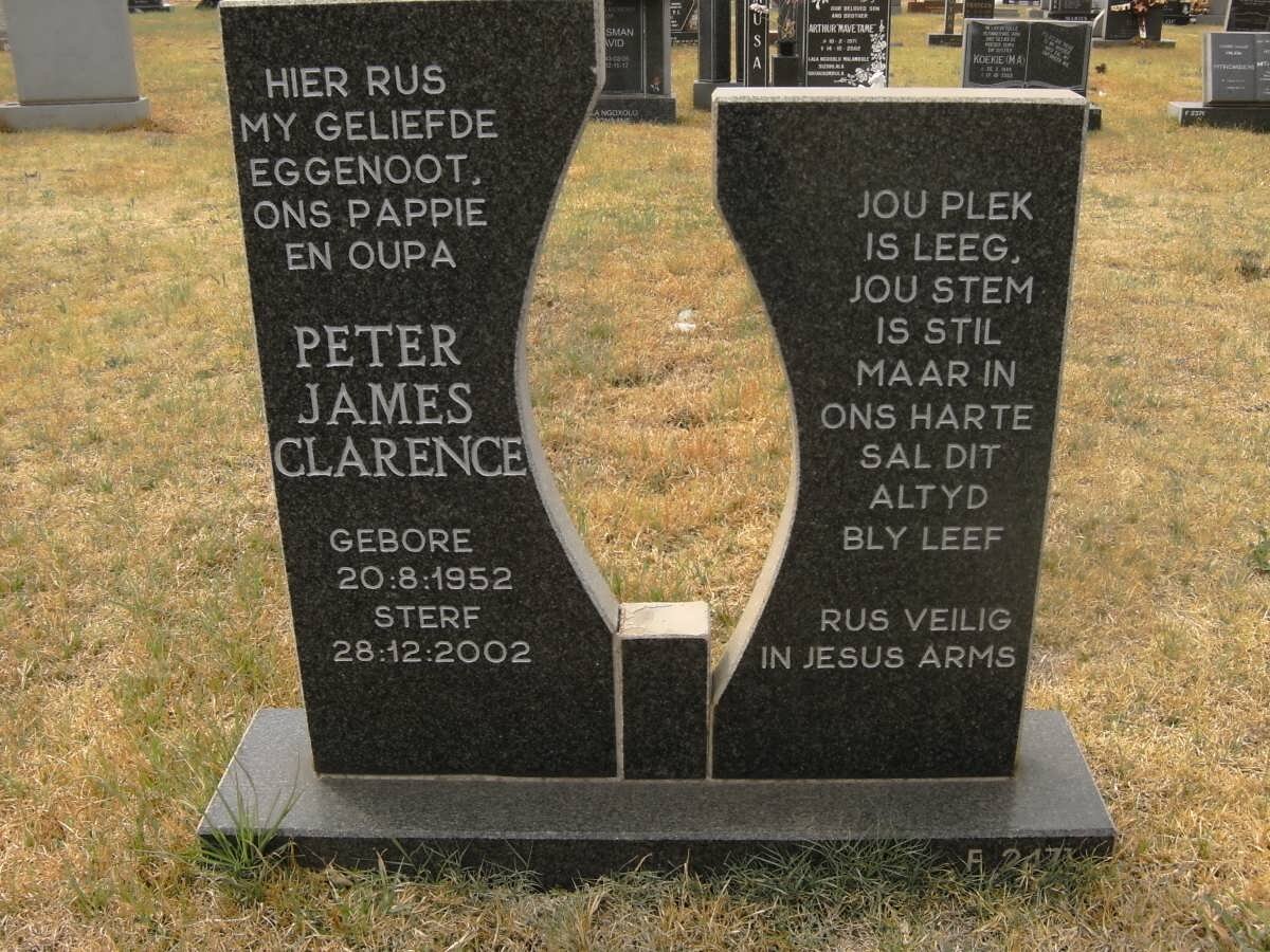 CLARENCE Peter James 1952-2002