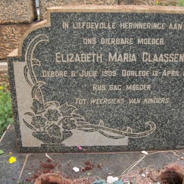 CLAASSEN Elizabeth Maria 1909-1956