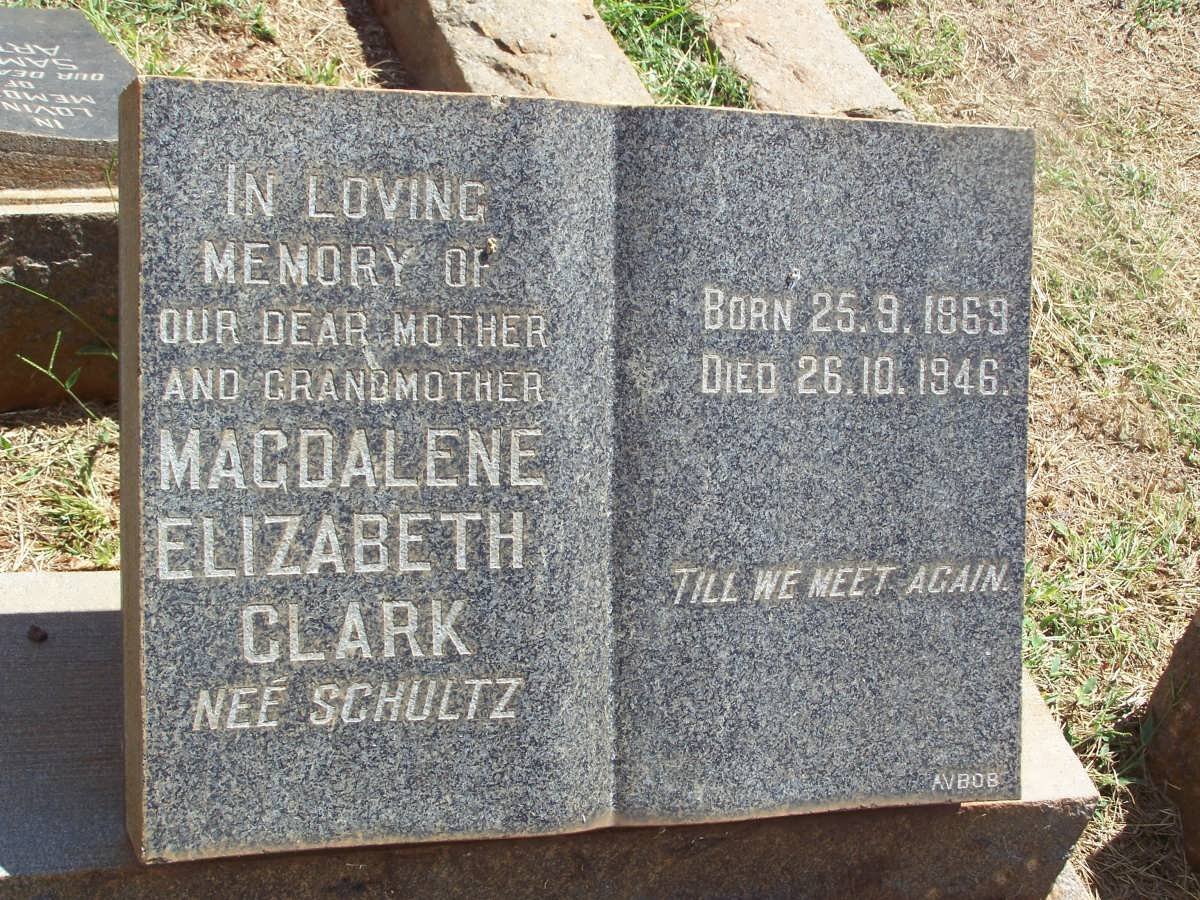 CLARK Magdalene Elizabeth nee SCHULTZ 1869-1946