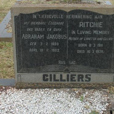 CILLIERS Abraham Jakobus1908-1962 &amp; Ritchie 1911-1978