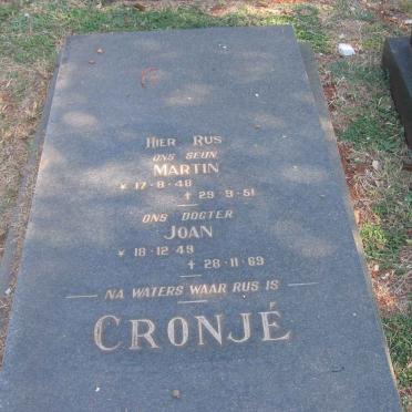 CRONJE Martin 1948-1951 :: CRONJE Joan 1949-1969