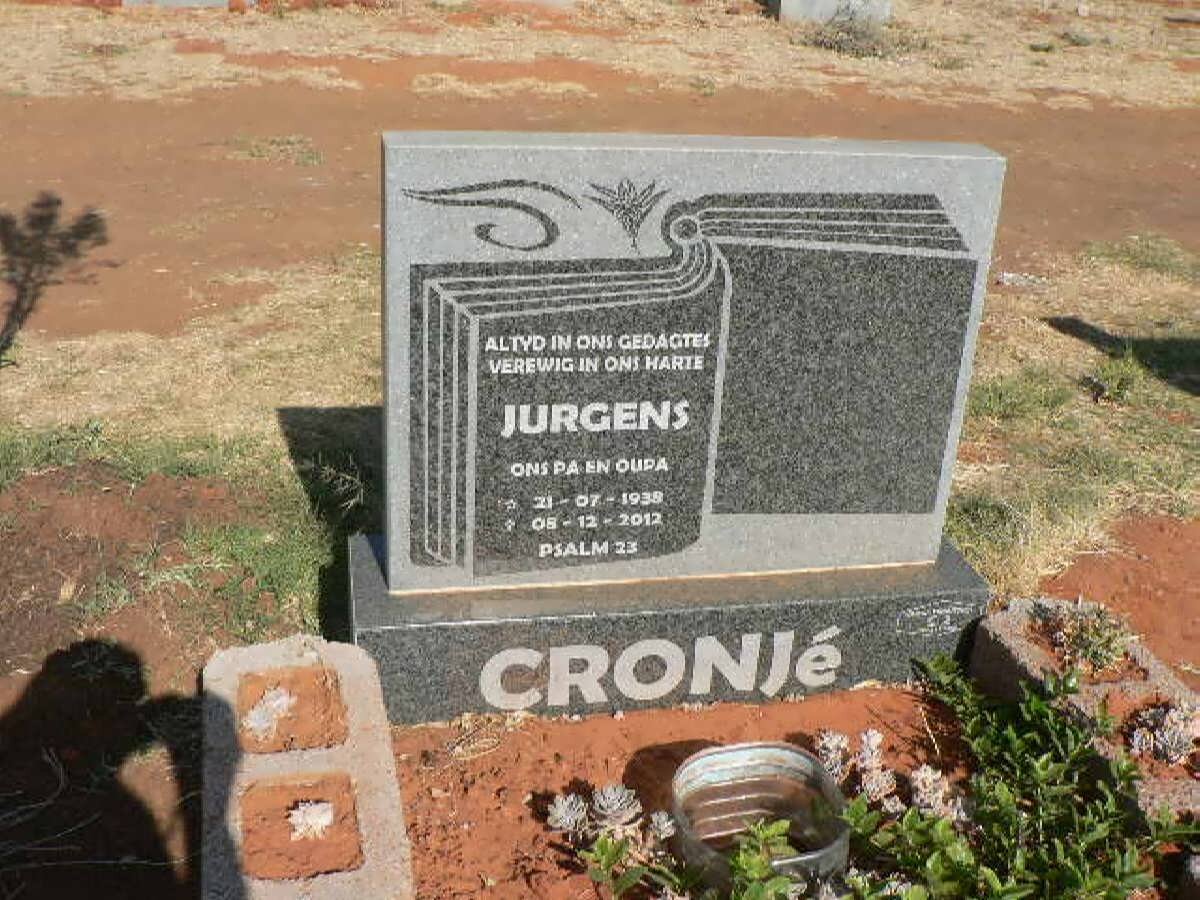 CRONJE Jurgens 1938-2012