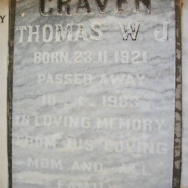 CRAVEN Thomas W.J. 1921-1983