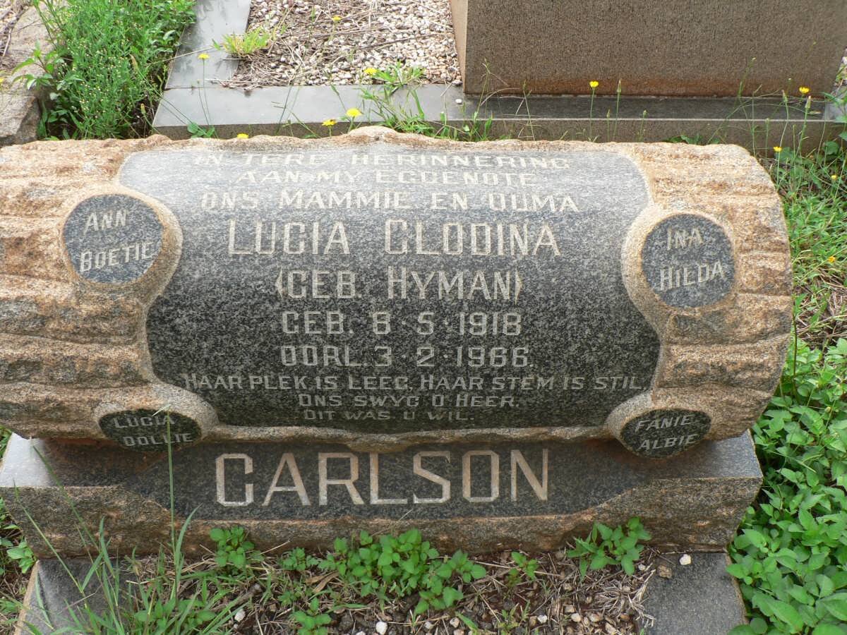 CARLSON Lucia Clodina nee HYMAN 1918-1966