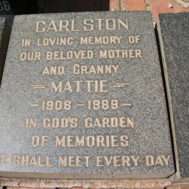 CARLSTON Mattie 1908-1969
