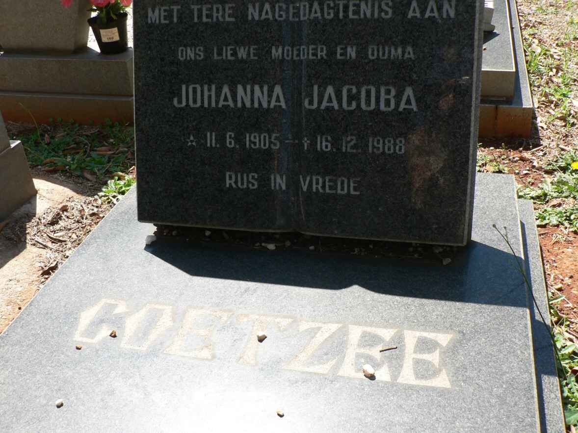 COETZEE Johanna 1905-1988