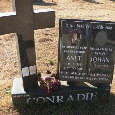 CONRADIE Johan 1952- &amp; Anet 1957-2005