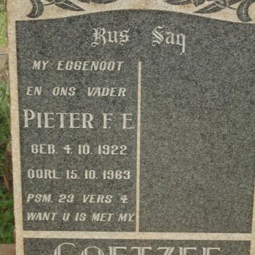 COETZEE Pieter F.E. 1922-1963
