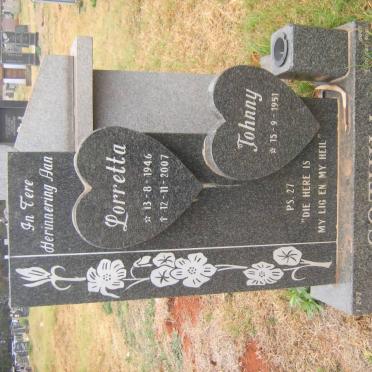 COTHILL Johnny 1951- &amp; Lorretta 1946-2007