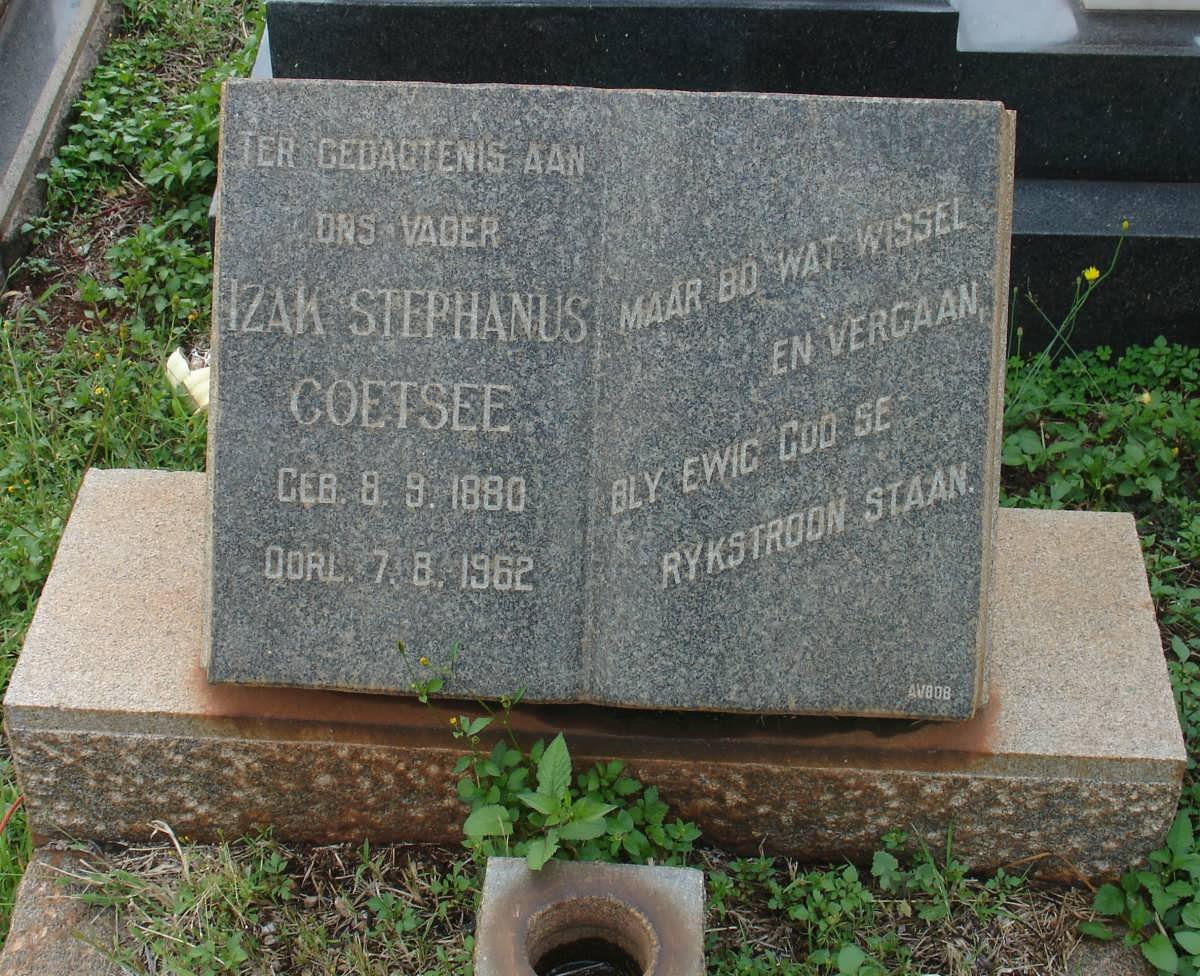 COETSEE Izak Stephanus 1880-1962