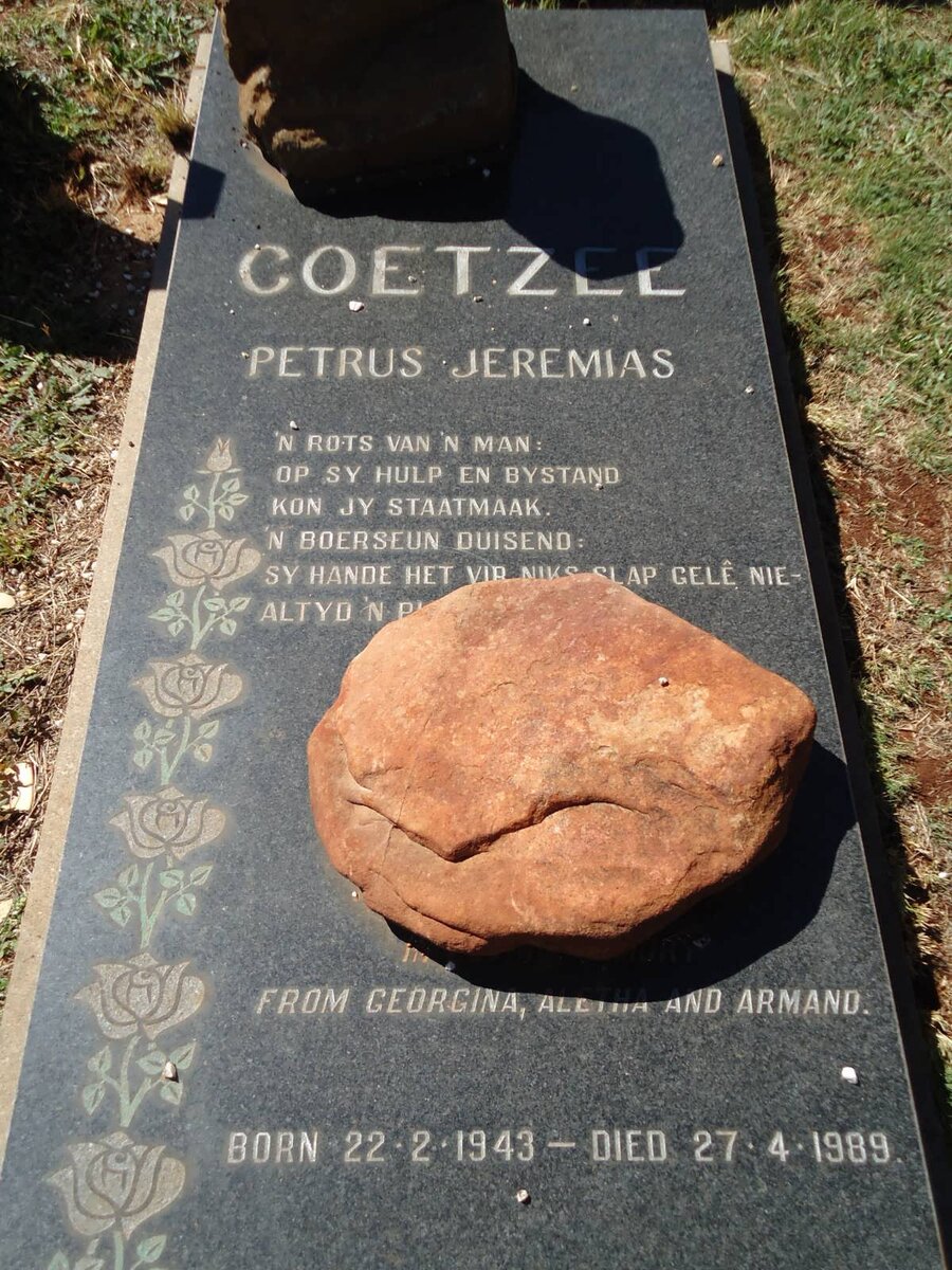 COETZEE Petrus Jeremias 1943-1989