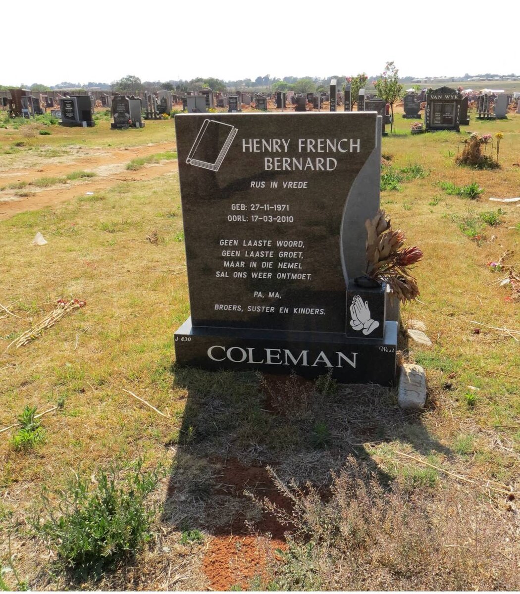COLEMAN Henry French Bernard 1971-2010