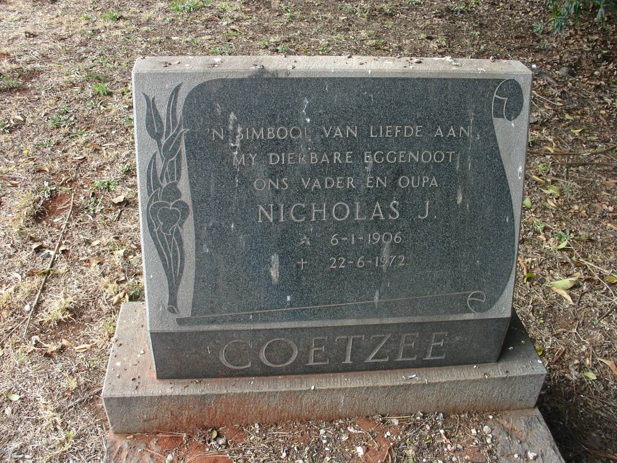 COETZEE Nicholas J. 1906-1972