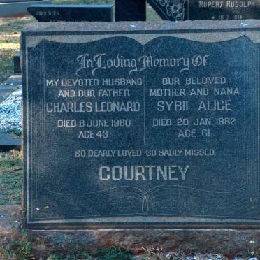 COURTNEY Charles Leonard -1960 &amp; Sybil Alice -1982