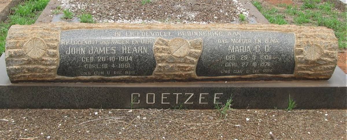 COETZEE John James Hearn 1904-1961 &amp; Maria C.G. 1908-1976