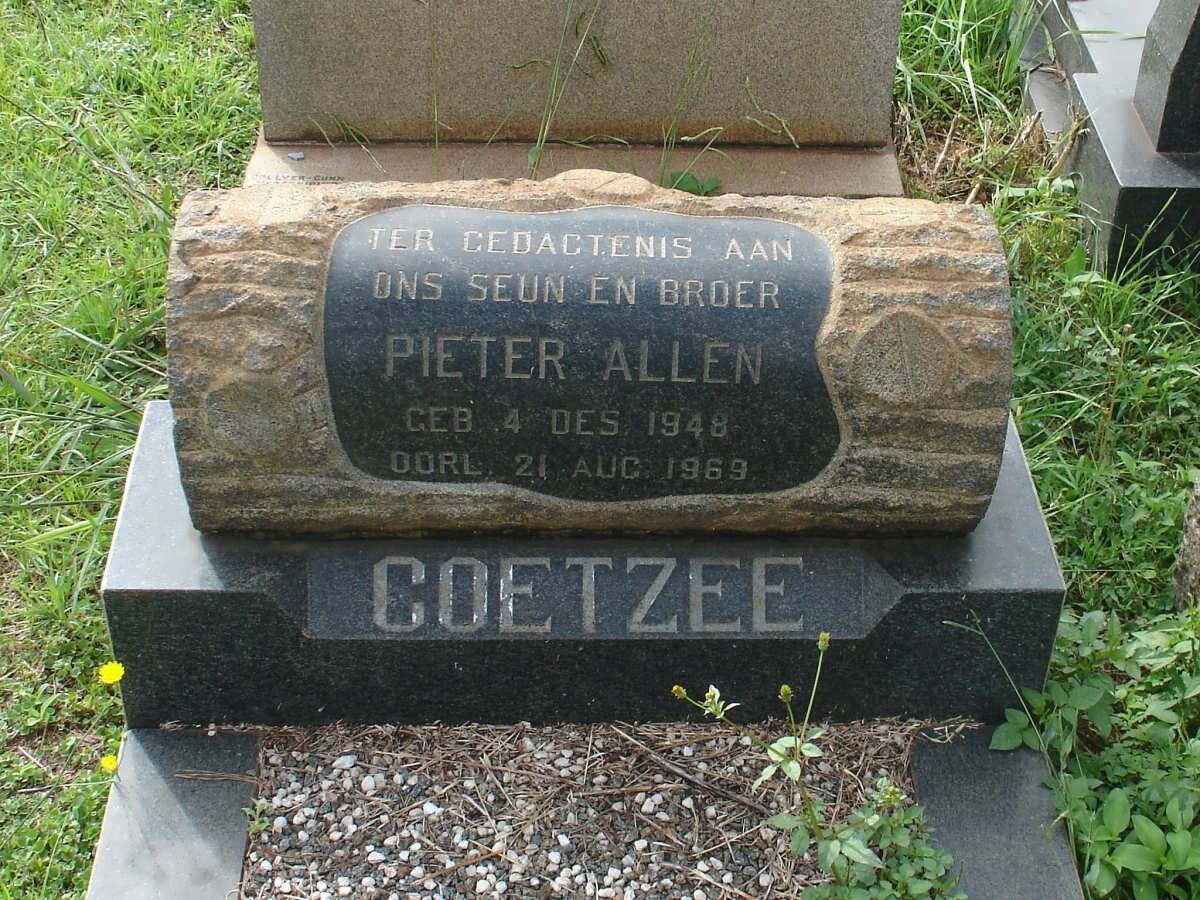 COETZEE Pieter Allen 1948-1969