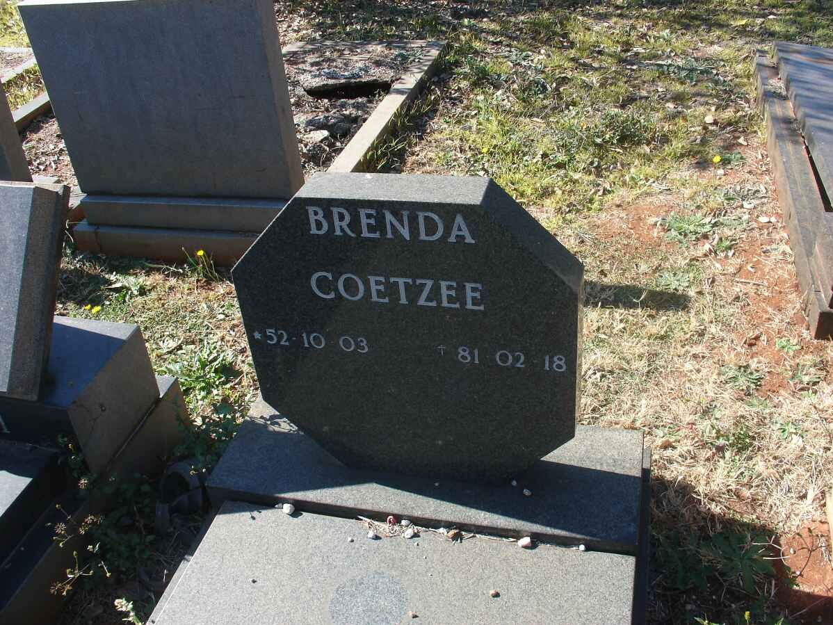 COETZEE Brenda 1952-1981