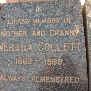 COLLETT Bertha 1883-1969