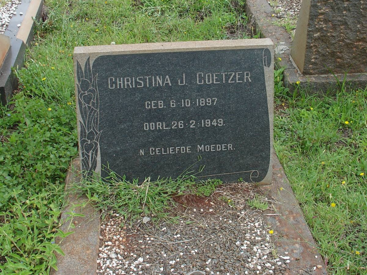 COETZER Christina J. 1897-1949