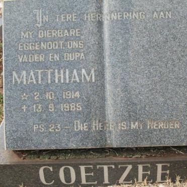 COETZEE Matthiam 1914-1985