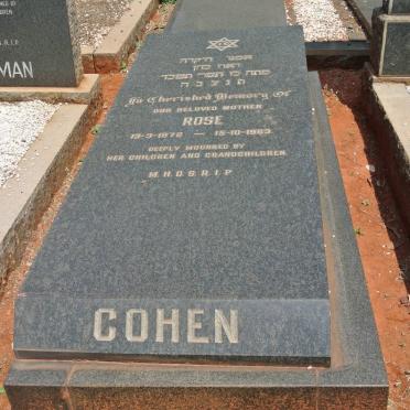 COHEN Rose 1872-1963