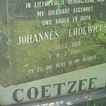 COETZEE Johannes Lodewicus 1929-1992