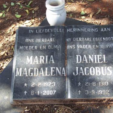 COETZEE Daniel Jacobus 1910-1992 &amp; Maria Magdalena 1923-2007