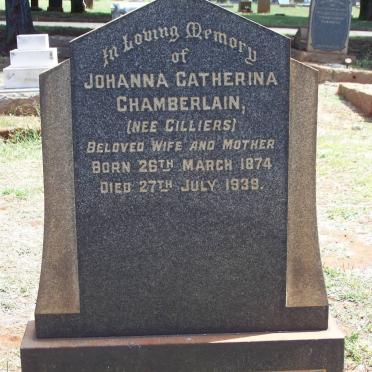 CHAMBERLAIN Johanna Catherina nee CILLIERS 1874-1939