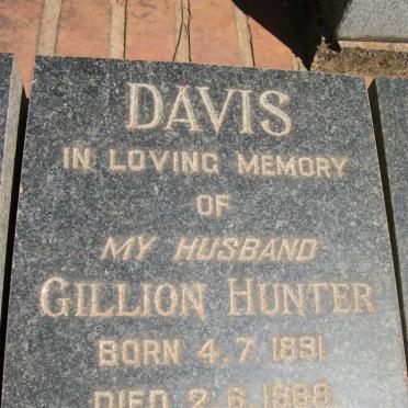 DAVIS Gillion Hunter 1891-1969