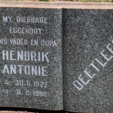 DEETLEFS Hendrik Antonie 1927-1988