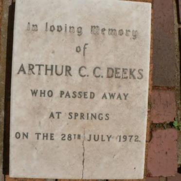 DEEKS Arthur C.C. -1972