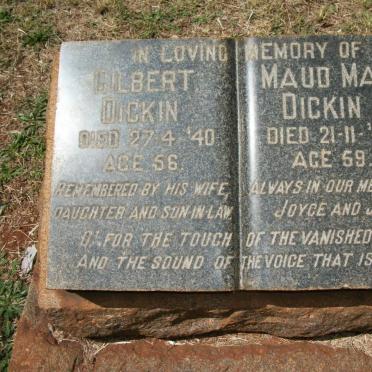 DICKIN Gilbert -1940 &amp; Maud May -1944