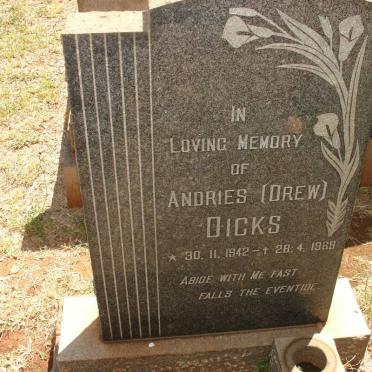 DICKS Andries 1942-1969